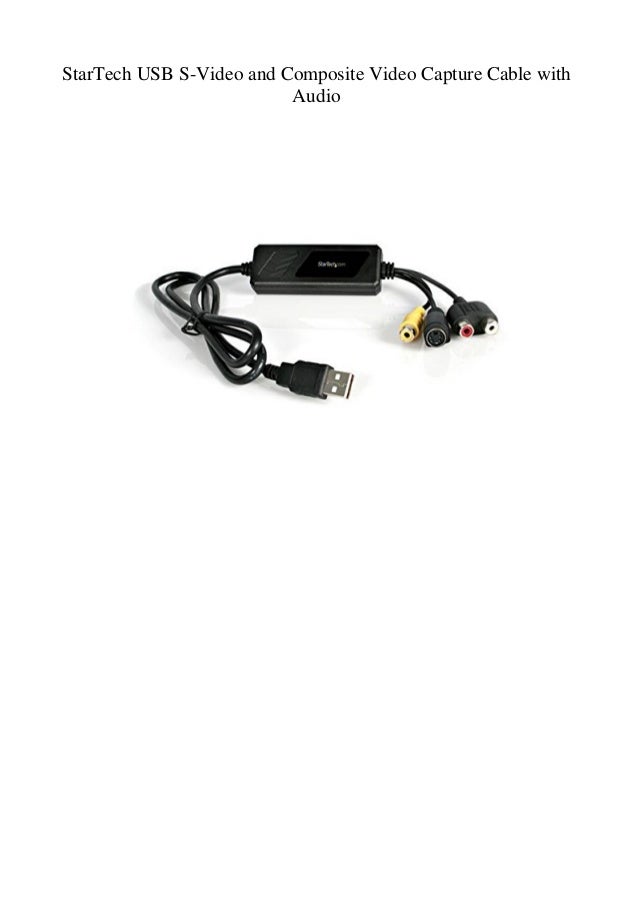StarTech USB SVideo and Composite Video Capture Cable with Audio