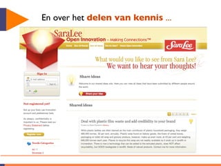 En over het delen van kennis ...
 