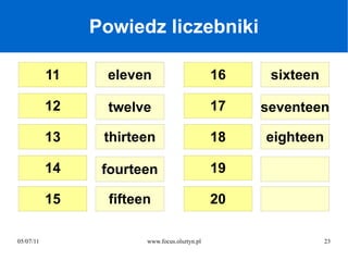 English numbers
