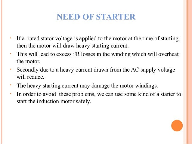 Three Phase Induction Machine Starter