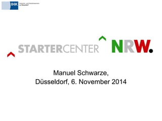 Manuel Schwarze, 
Düsseldorf, 6. November 2014  
