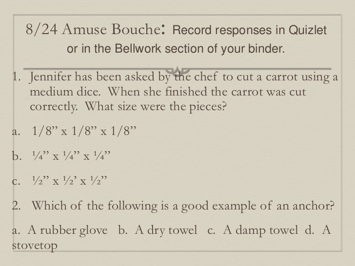 Chef Knife Definition Quizlet