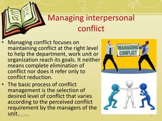 Startergis manging in interpersonal conflict | PPTX