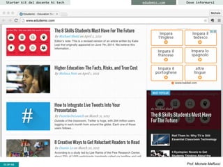 CC-BY- Prof. Michele MaffucciCC-BY-SA
Starter kit del docente hi tech Dove informarsiedudemic.com
 