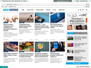 CC-BY- Prof. Michele MaffucciCC-BY-SA
Starter kit del docente hi tech Dove informarsidailygenius.com
 