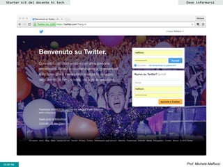 CC-BY- Prof. Michele MaffucciCC-BY-SA
Starter kit del docente hi tech Dove informarsi
 