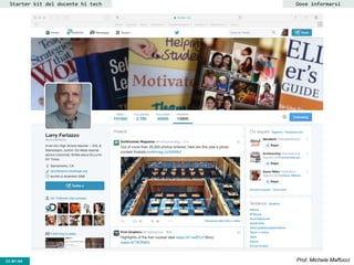 CC-BY- Prof. Michele MaffucciCC-BY-SA
Starter kit del docente hi tech Dove informarsi
 