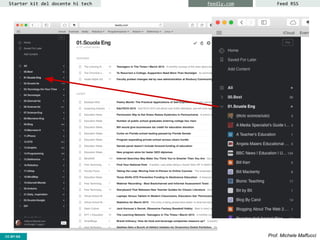 CC-BY- Prof. Michele MaffucciCC-BY-SA
Starter kit del docente hi tech Feed RSSfeedly.com
 
