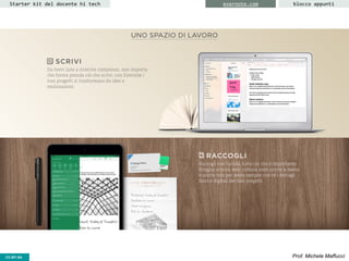 CC-BY- Prof. Michele MaffucciCC-BY-SA
Starter kit del docente hi tech blocco appuntievernote.com
 