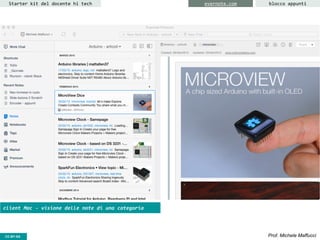 CC-BY- Prof. Michele MaffucciCC-BY-SA
Starter kit del docente hi tech blocco appuntievernote.com
client Mac - visione delle note di una categoria
 