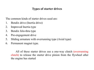 Starter motor drive mechanism | PPTX