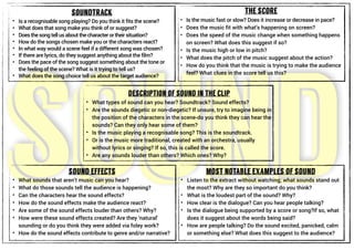 Film language micro elements toolkit and revision mats for analysing ...