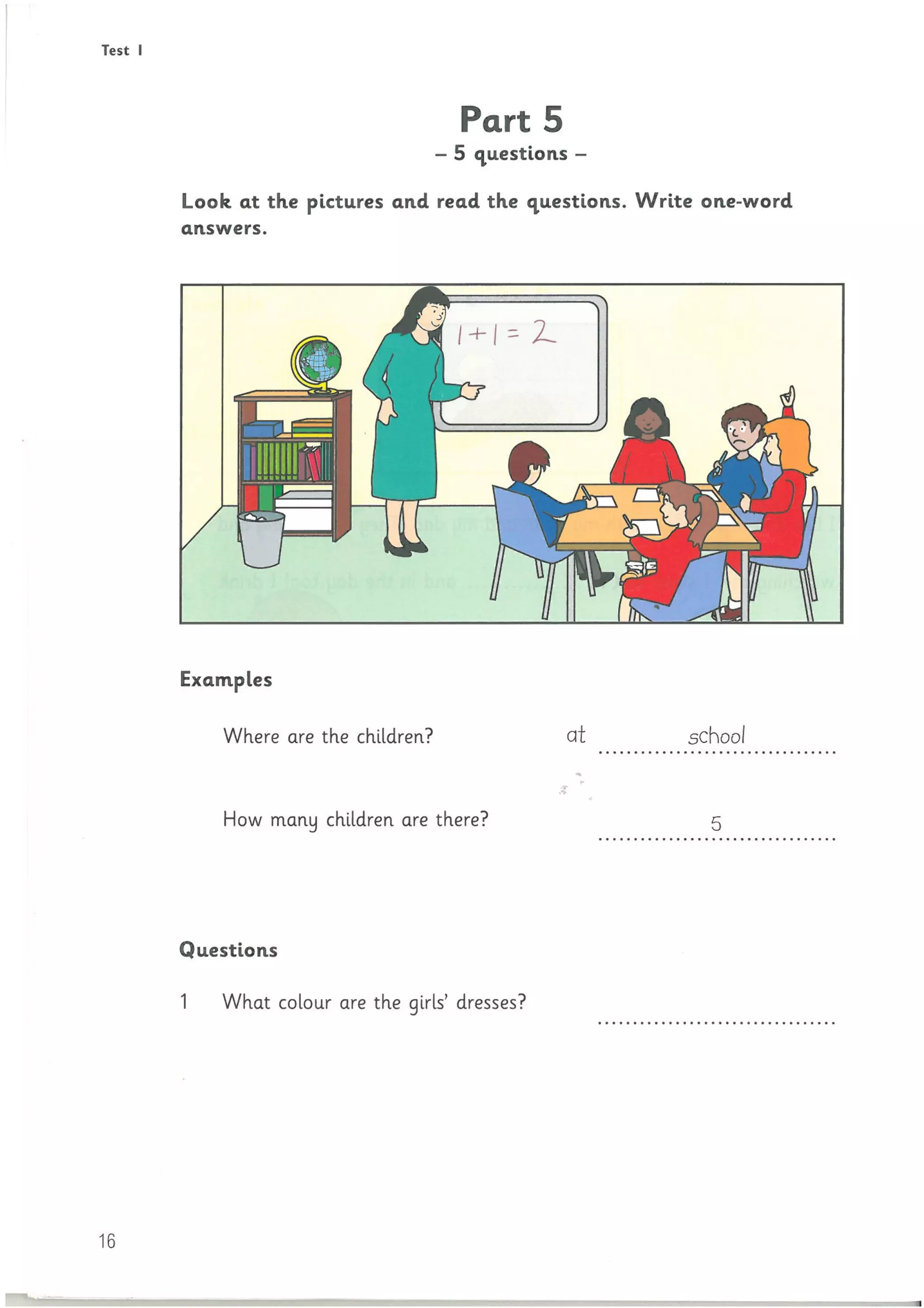 Starters 2 test 1 | PDF