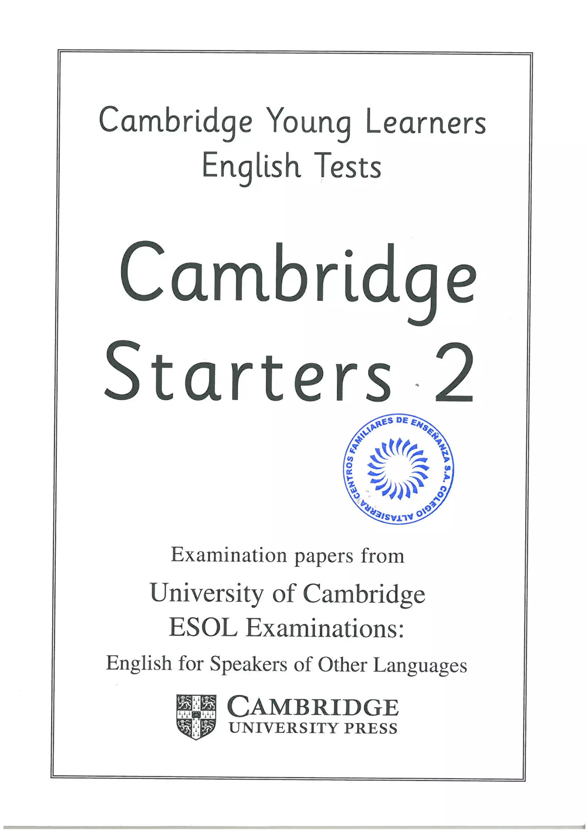 Starters 2 Test 1 Pdf