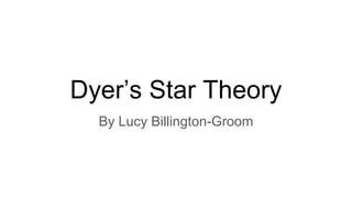 Dyer’s Star Theory
By Lucy Billington-Groom
 