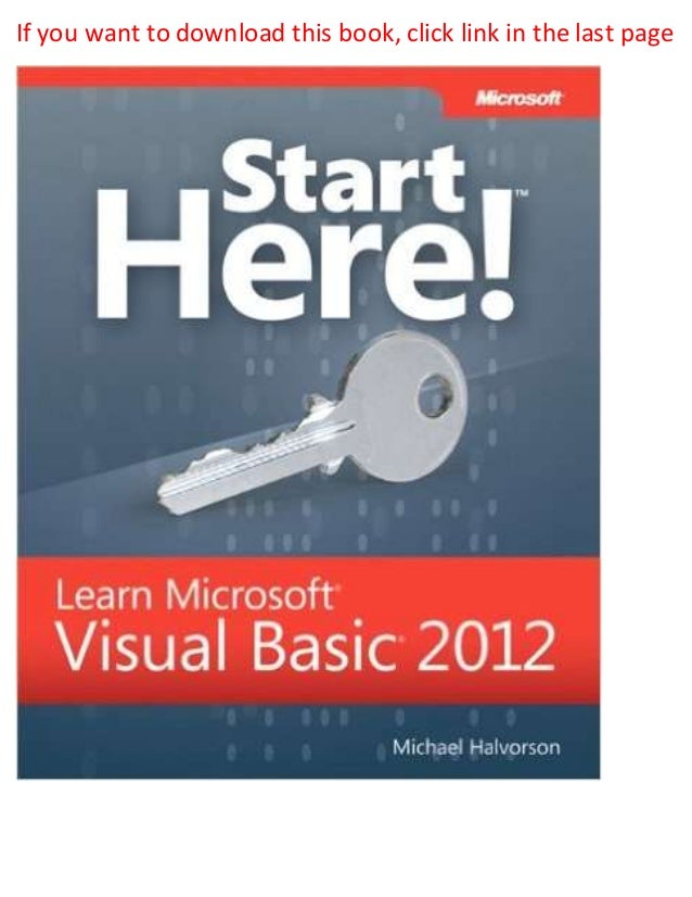 Start Here Learn Microsoft Visual Basic 2012 1st Edition