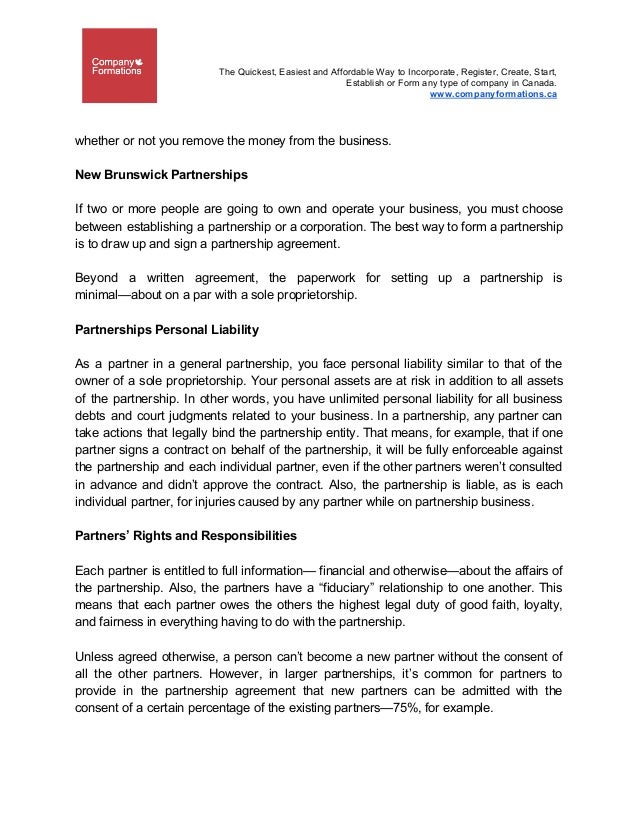 Starting a Business in New Brunswick Which Legal Form Is Best for Your