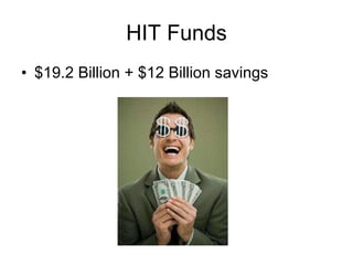 HIT Funds $19.2 Billion + $12 Billion savings 