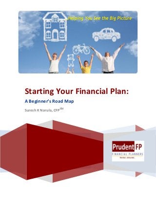 Starting Your Financial Plan:
A Beginner’s Road Map
Suresh K Narula, CFPCM

 