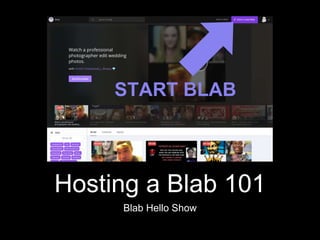 Hosting a Blab 101
Blab Hello Show
START BLAB
 