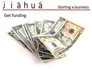 Starting a business

Get funding
 