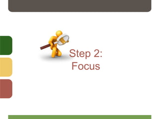 Step 2:
Focus
 