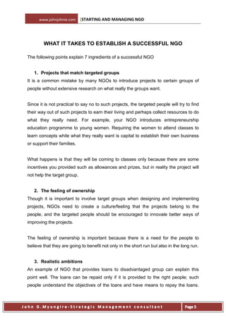Starting and managing ngo ebook | PDF