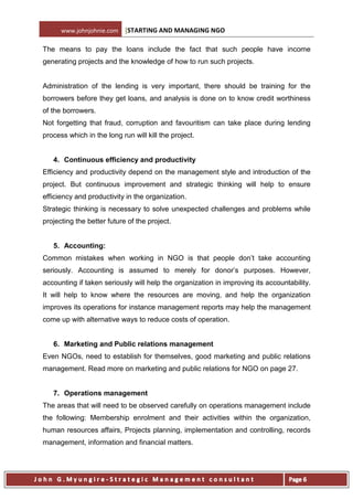 Ngo Introduction.pdf Starting and managing ngo ebook | PDF