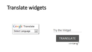 Translate widgets
 