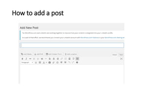 How to add a post
 