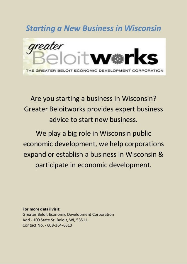 Starting a new business in wisconsin