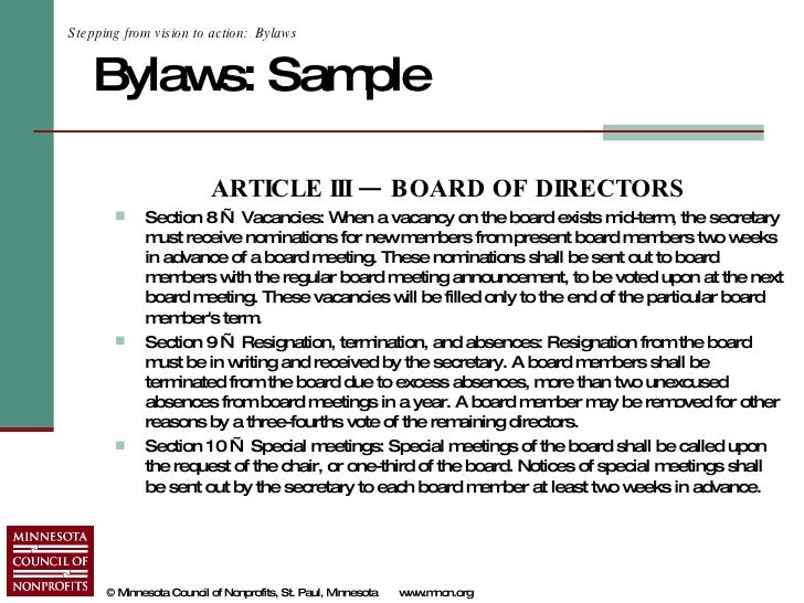club bylaws example