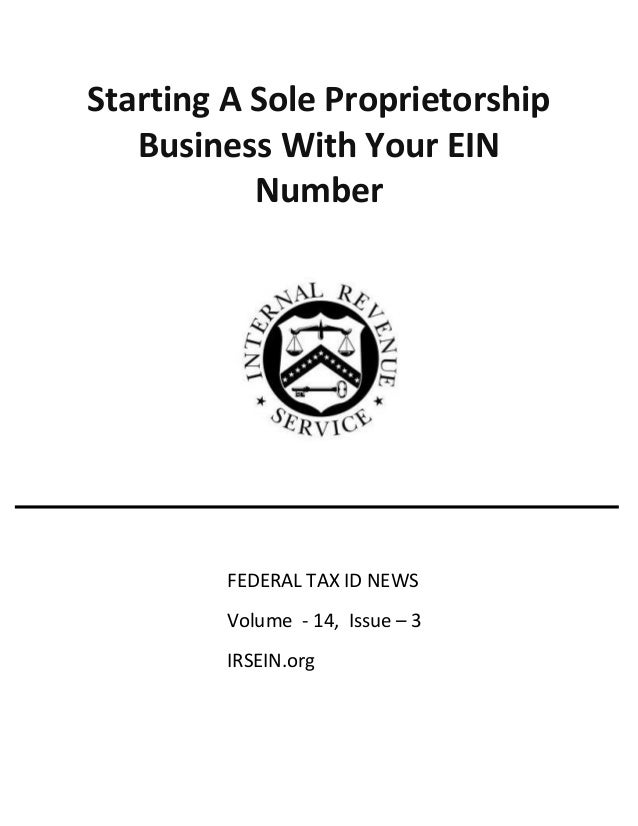 Starting a sole proprietorship business with your ein number