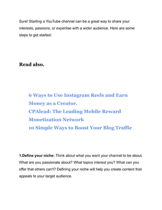 Youtube Model.pdf Starting a YouTube Channel..pdf