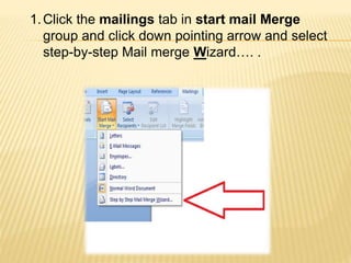 Starting mail merge | PPTX