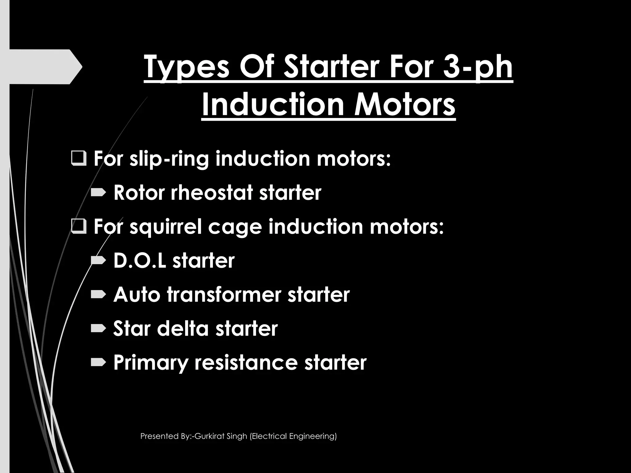 Starting method of induction motors | PDF