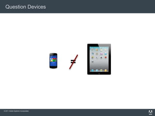 Question Devices




                                     =



© 2011 Adobe Systems Incorporated.
 