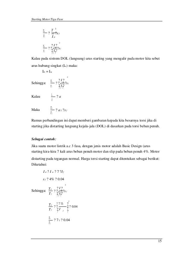 Starting Motor 3 Fasa