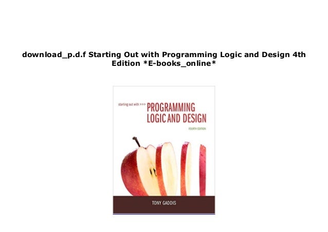 EBOOK_TEXTBOOK Starting Out with Programming Logic and Design 4th ...