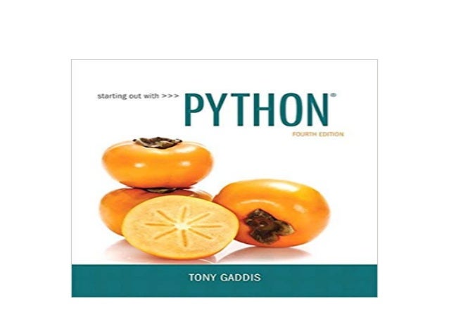 Starting out with python 4th edition pdf