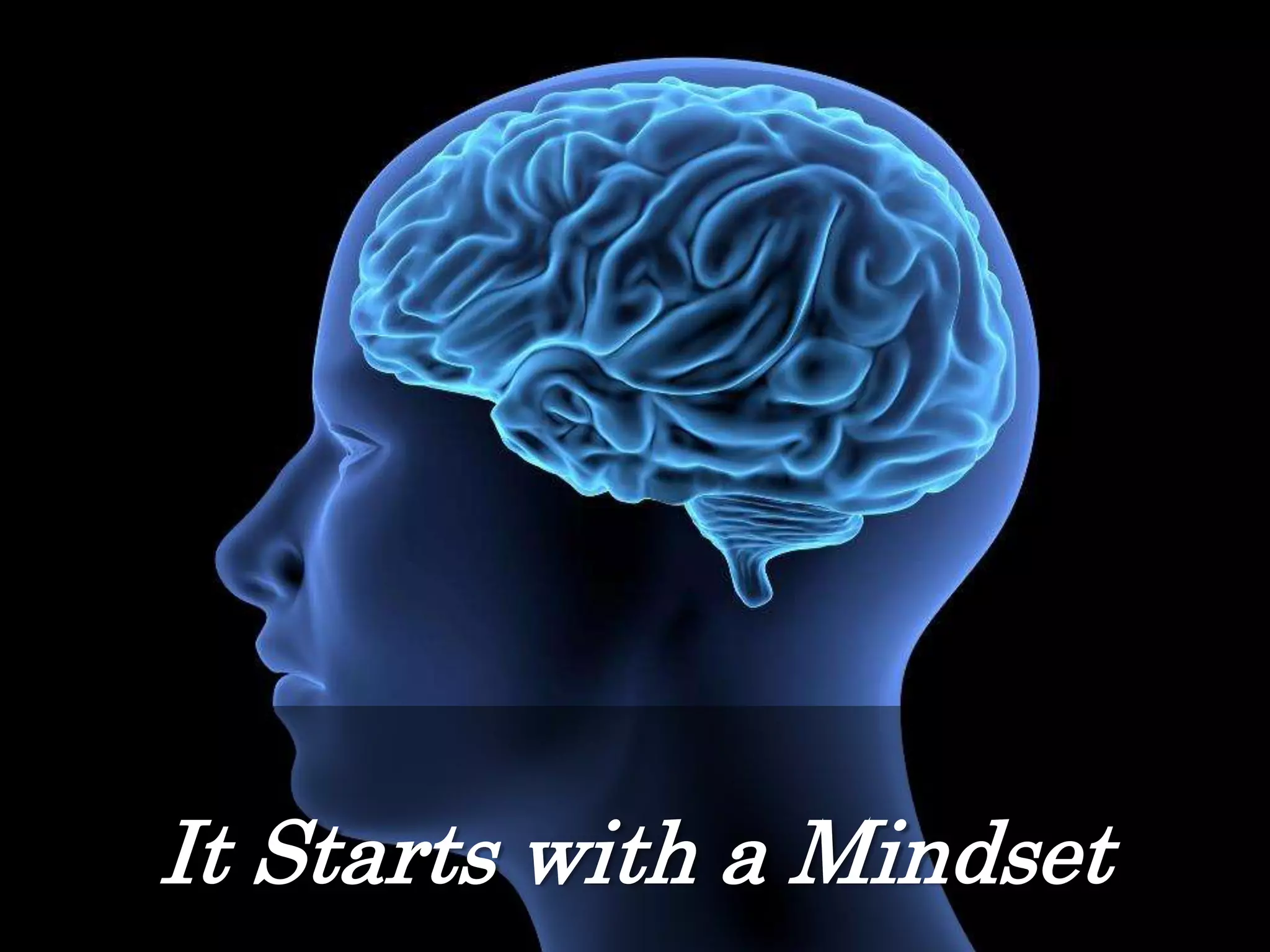 It Starts with a Mindset
 