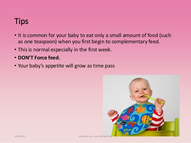 complementary food for 6 months old baby