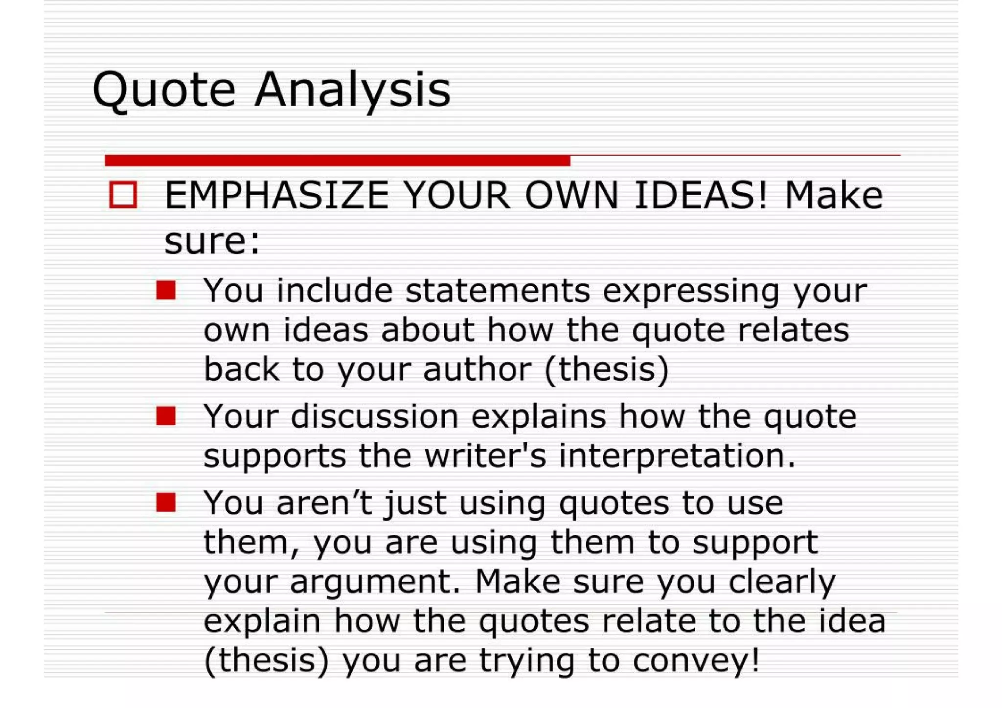 Starting To Body Paragraph