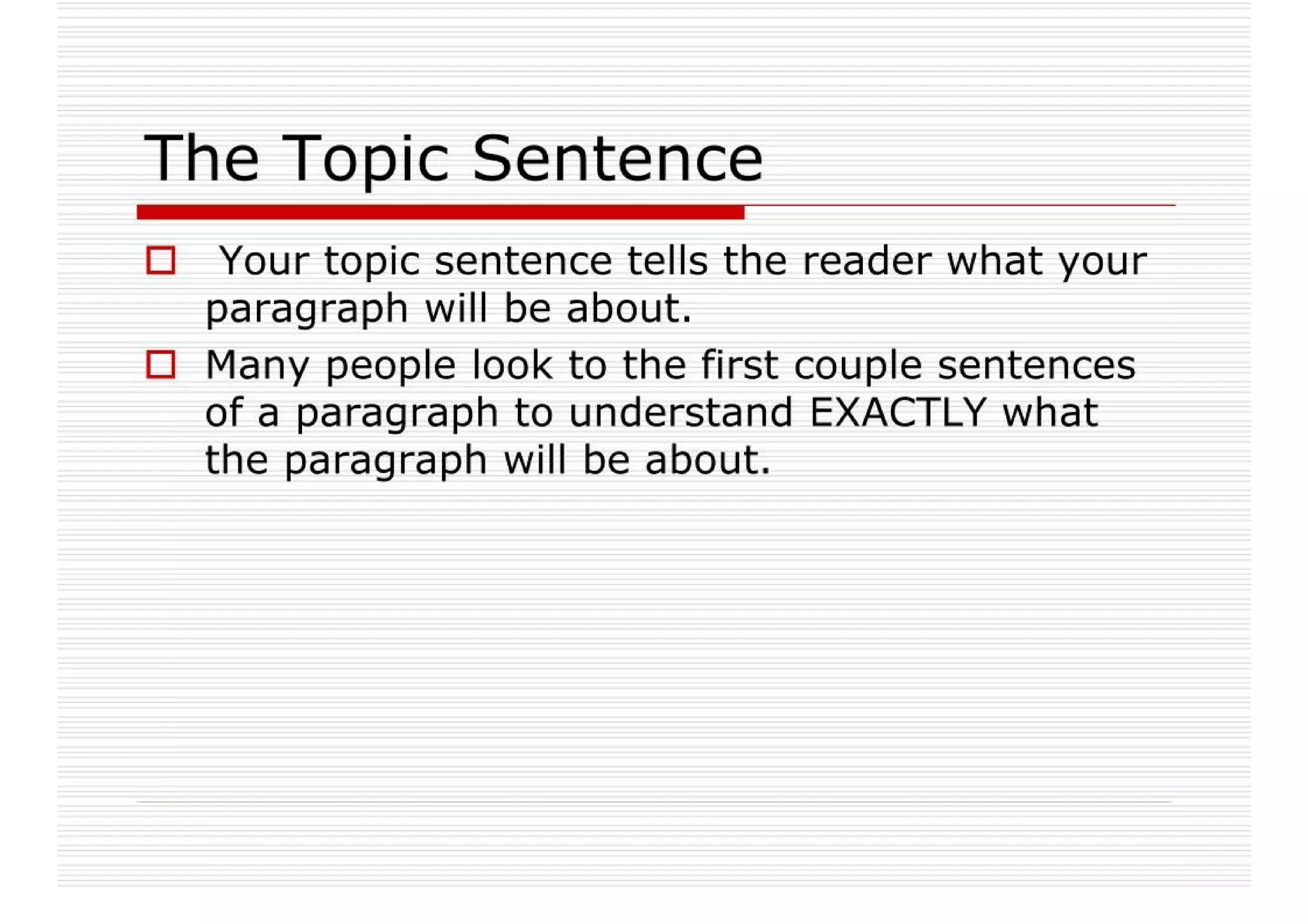 Starting To Body Paragraph