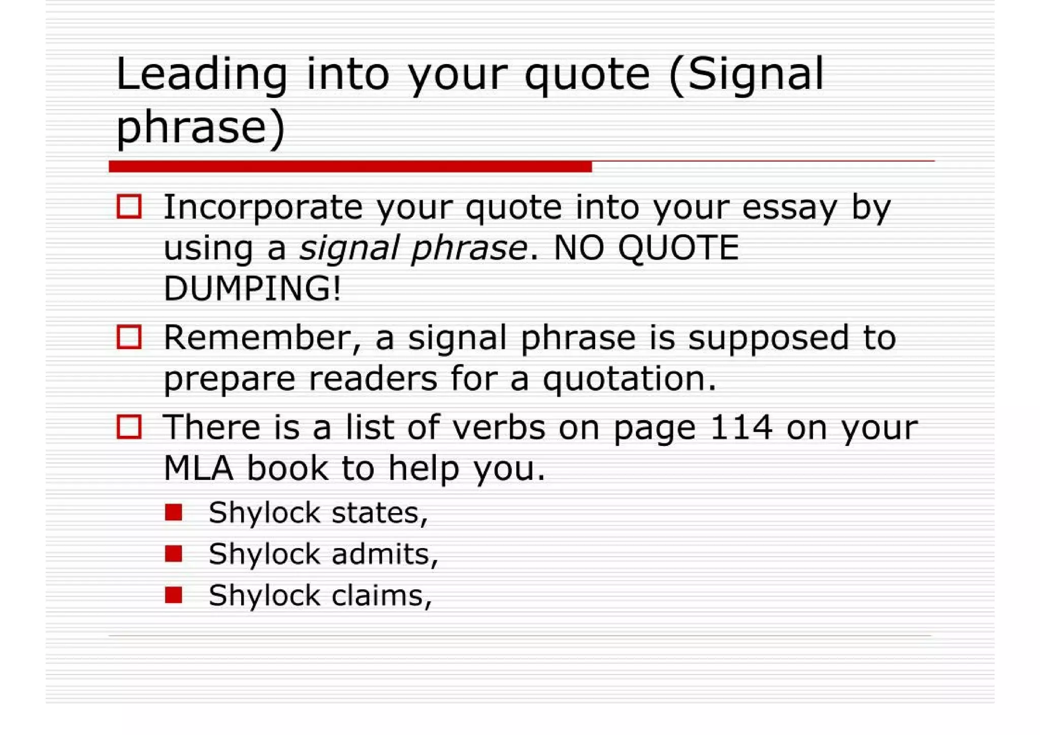 Starting To Body Paragraph