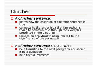 Starting To Body Paragraph