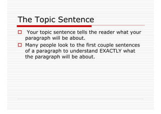 Starting To Body Paragraph