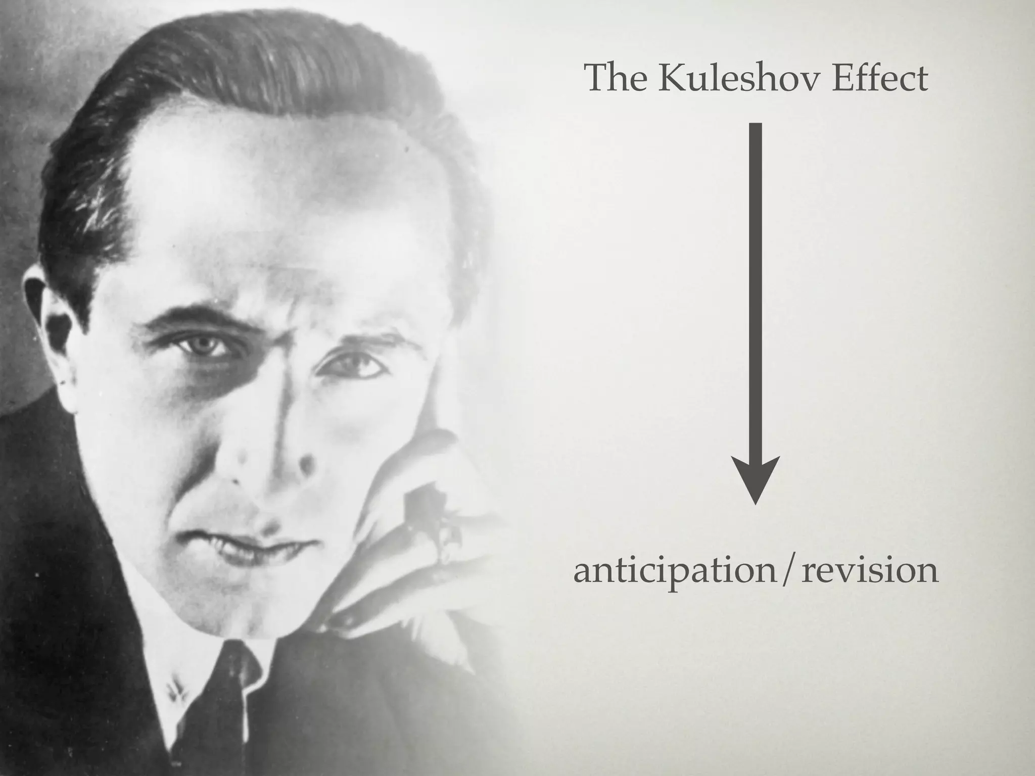 The Kuleshov Effect




anticipation/revision
 