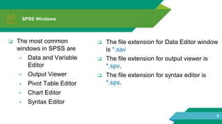 Spssc Window Starting with SPSS.pdf spss software by ibm | PDF