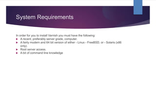 Starting with varnish cache | PPTX